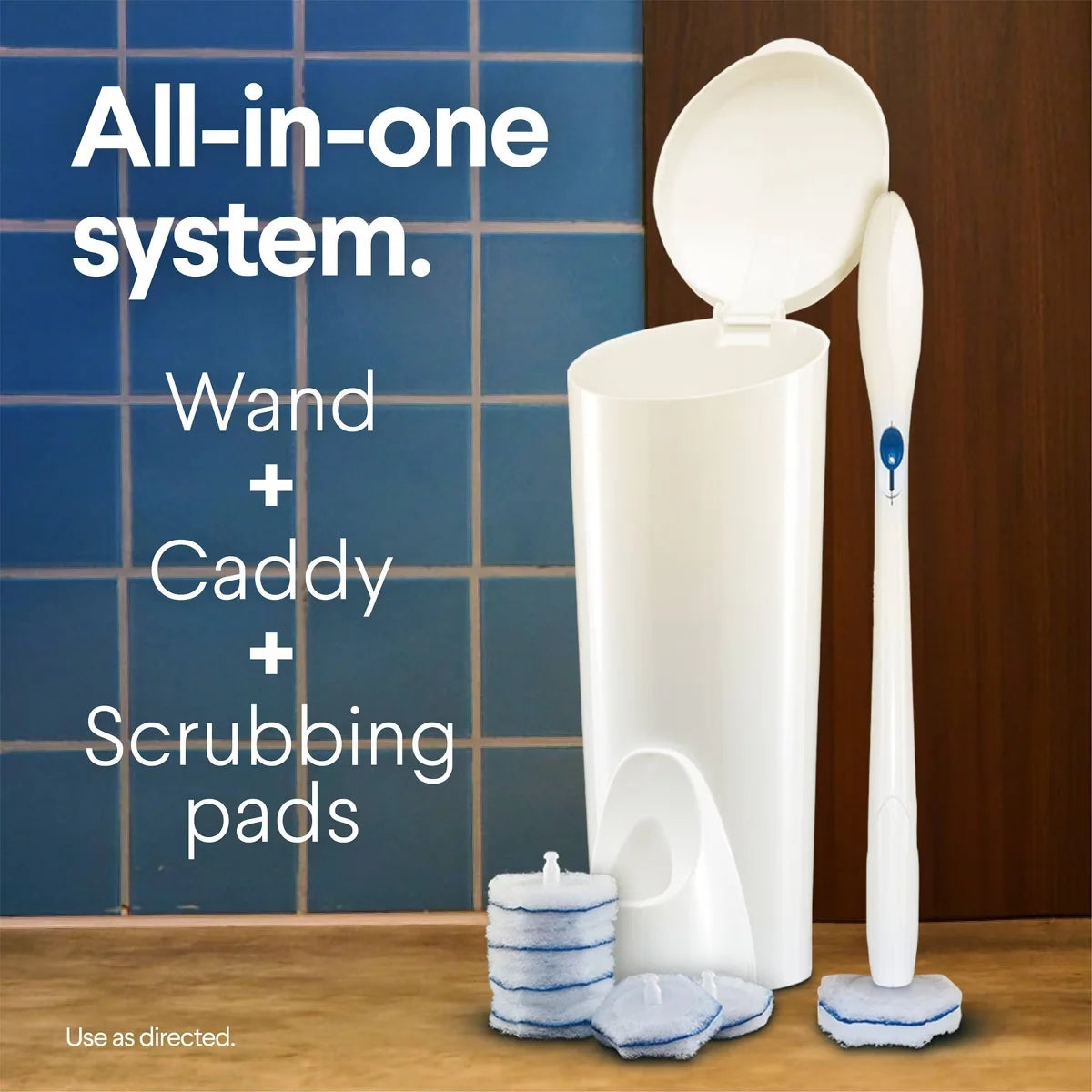 Clorox ToiletWand Disposable Toilet Cleaning System Caddy and 6 Refill Heads + 10ct Scentiva Cherry Blossom & Peach ToiletWand Refill