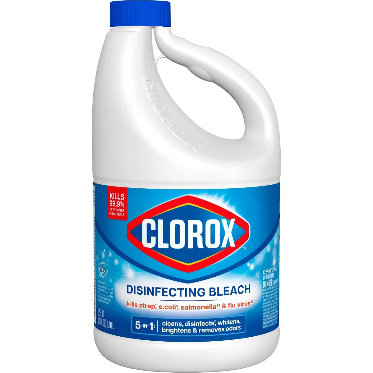 Clorox Unscented Disinfecting Liquid Bleach - 81 fl oz: Phosphate-Free, Recommended for Washing Machine