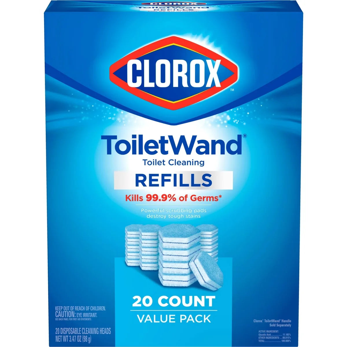 Clorox ToiletWand Disinfecting Refills Disposable Wand Heads - 20ct