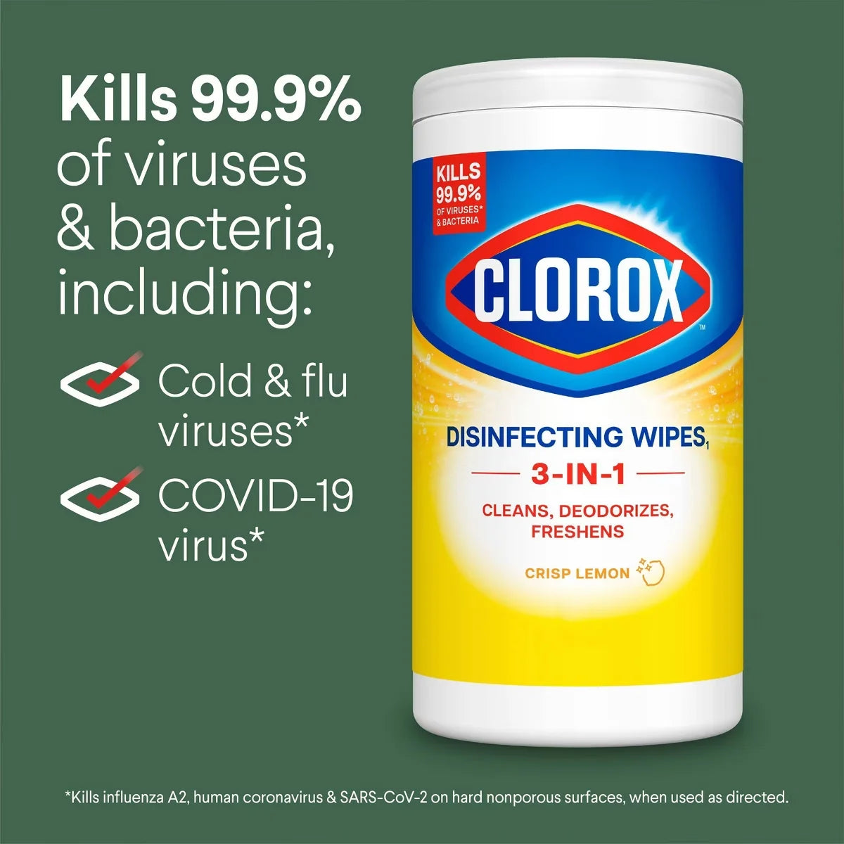 Clorox 35ct Crisp Lemon Disinfecting Wipes Bleach Free Cleaning Wipes + ToiletWand Storage Caddy 6 Refill Heads + 35ct Disinfecting Cleaning Wipes