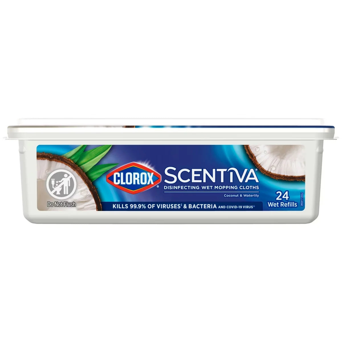 Clorox Scentiva Disinfecting Wet Mopping Cloths - Coconut & Waterlily- 24ct