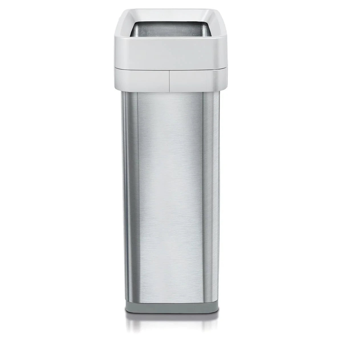 Clorox Trash Can, 13 Gallon Stainless Steel Slim Open Top Garbage Bin, Silver
