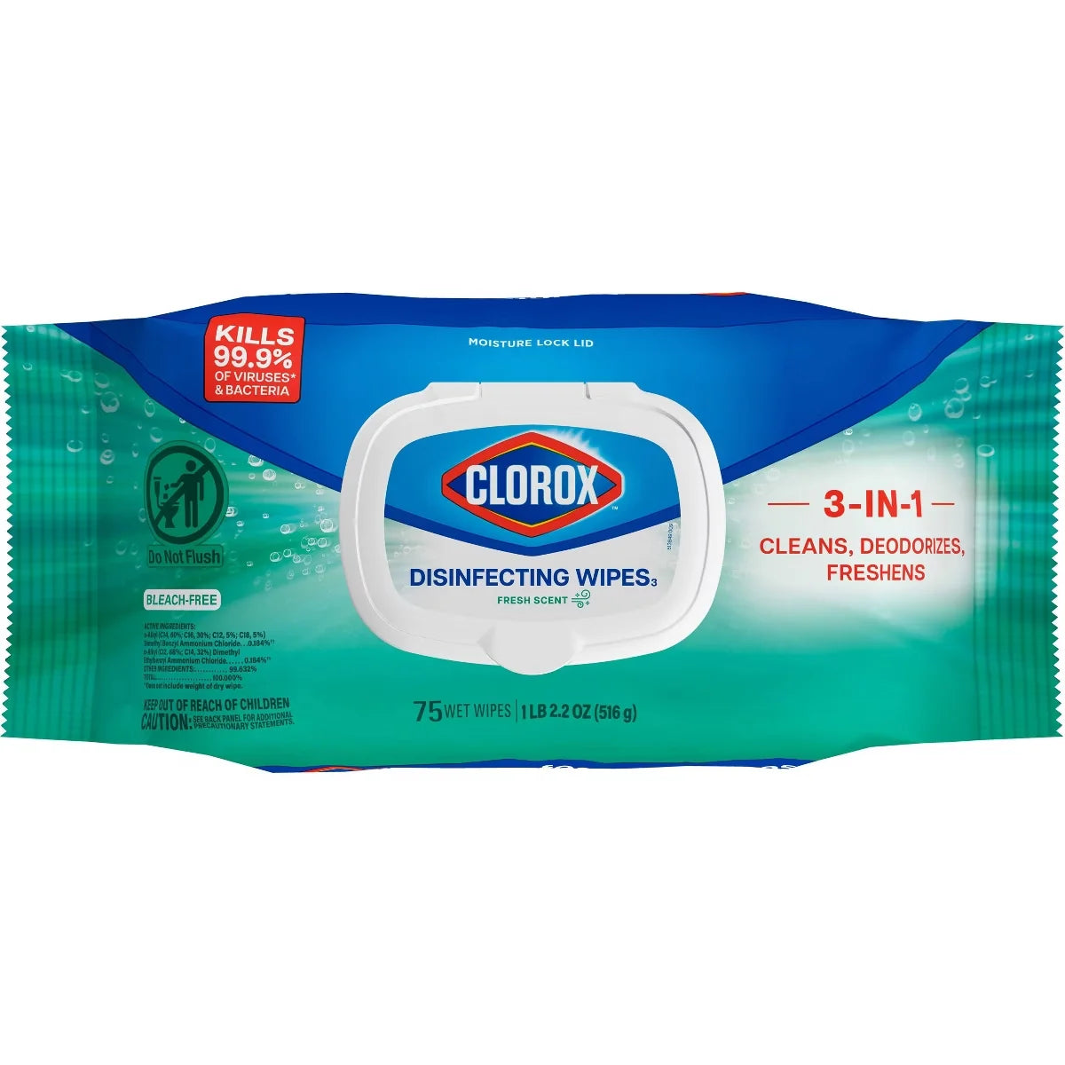 Clorox Fresh Scent Cleaning & Disinfecting Wipes - 75ct