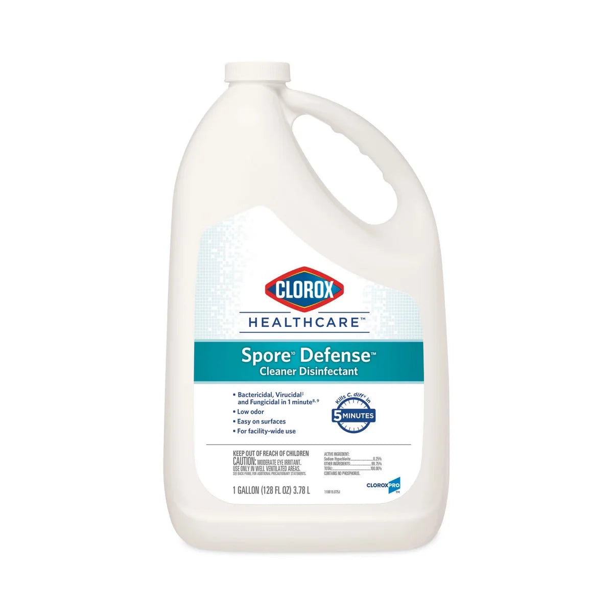 Clorox Healthcare Spore Defense, Open System, 1 gal Bottle, 4/Carton