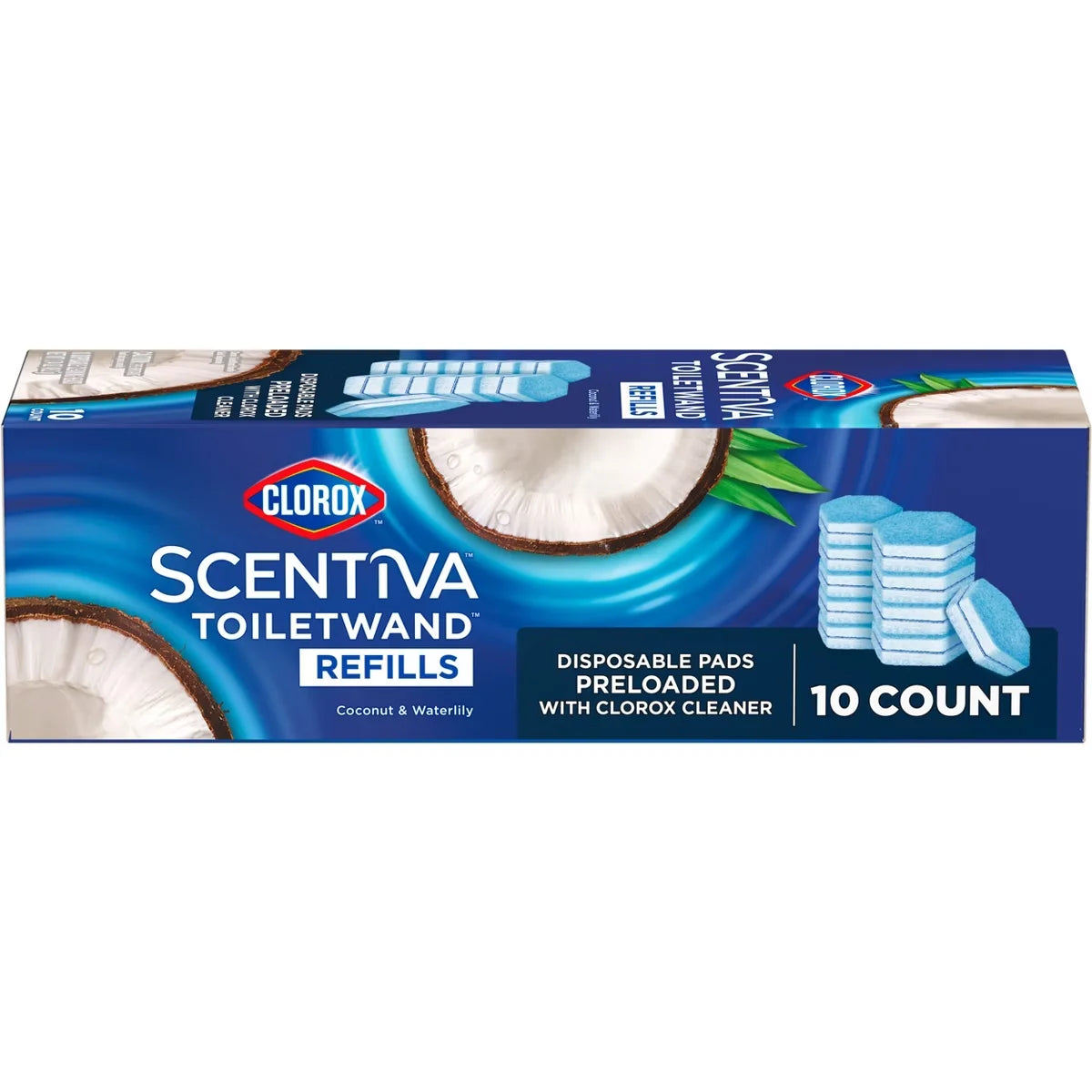 Clorox Scentiva Coconut and Waterlily ToiletWand Pad Cleaner Refills - 10ct
