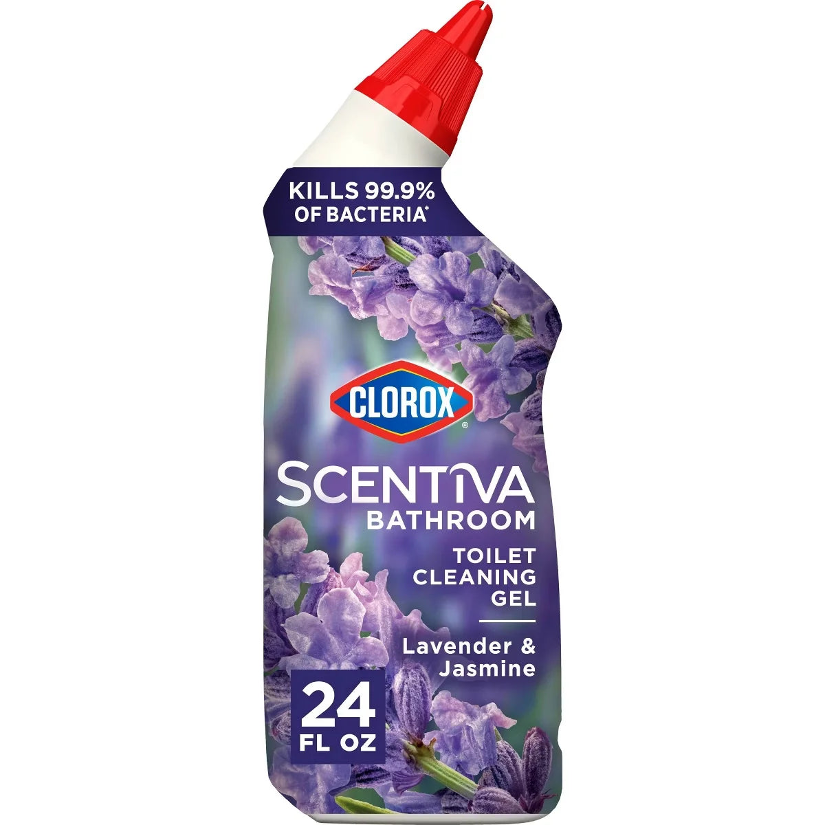 Clorox Scentiva Toilet Bowl Cleaner Gel Bleach Free - Lavender & Jasmine - 24 fl oz