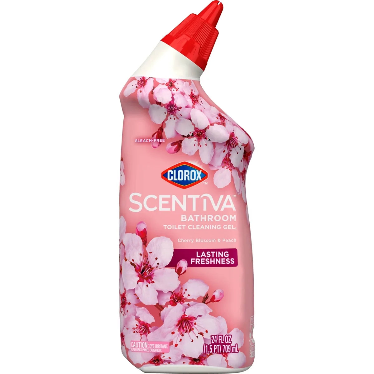 Clorox Scentiva Manual Toilet Bowl Cleaner Cherry Blossom & Peach - 24 fl oz: Ammonia-Free, Liquid Gel, Multipurpose