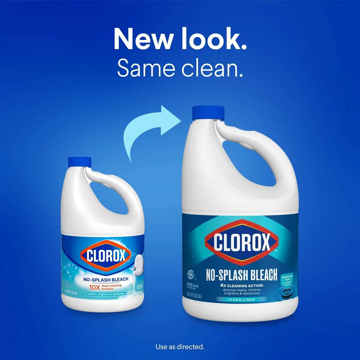 Clorox Splash-Less Liquid Bleach - Clean Linen - 117 fl oz: Phosphate-Free, Washing Machine Safe, Fabric Safe