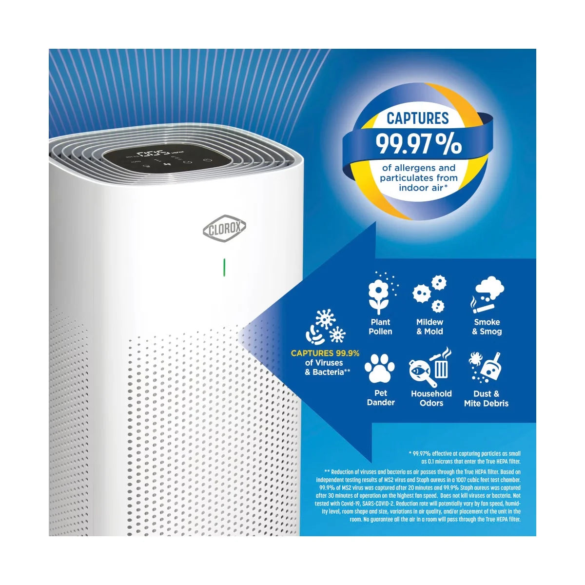 Clorox Large Room True HEPA Air Purifier 11010