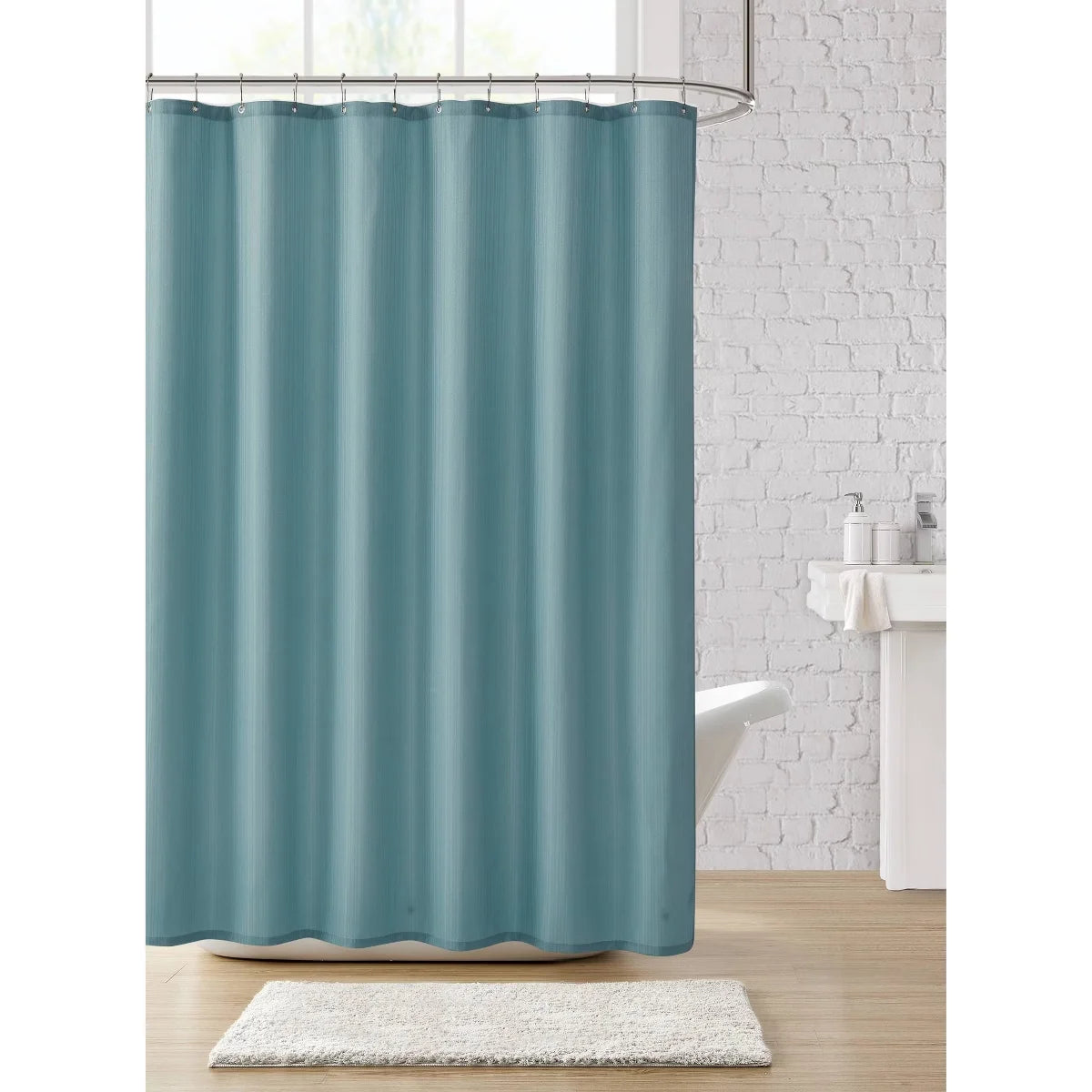Clorox Bathroom Shower Curtain with Waterproof Lightweight PEVA Liner Set