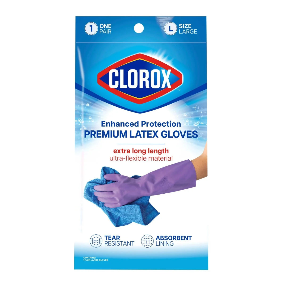 Clorox Enhanced Protection Latex Glove - 1 Pair