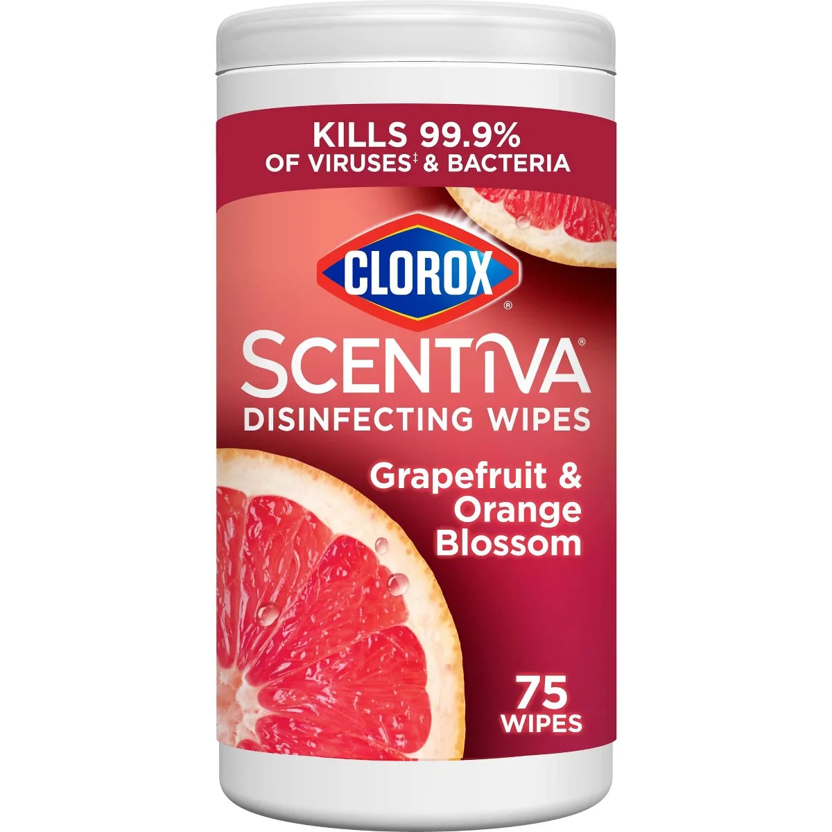 Clorox Scentiva Grapefruit & Orange Blossom Disinfecting Wipes - 75ct